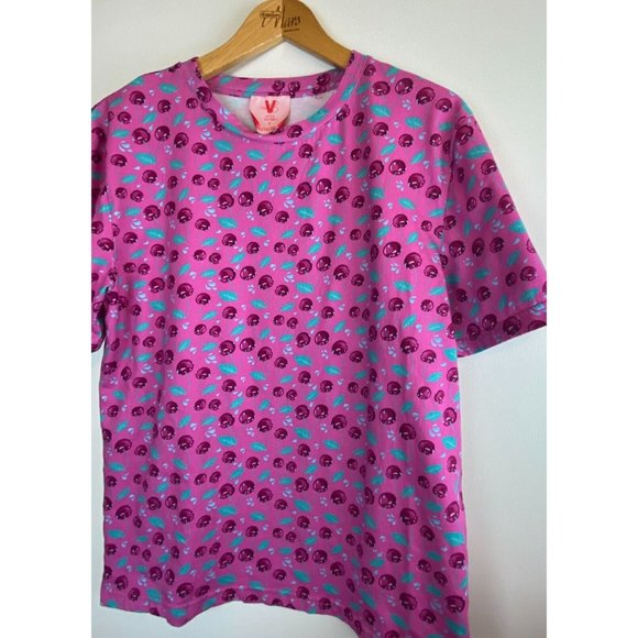 Little Victory X Hayley Elsaesser Dark Cherry Print Pink T-shirt Unisex Size M - Picture 5 of 9
